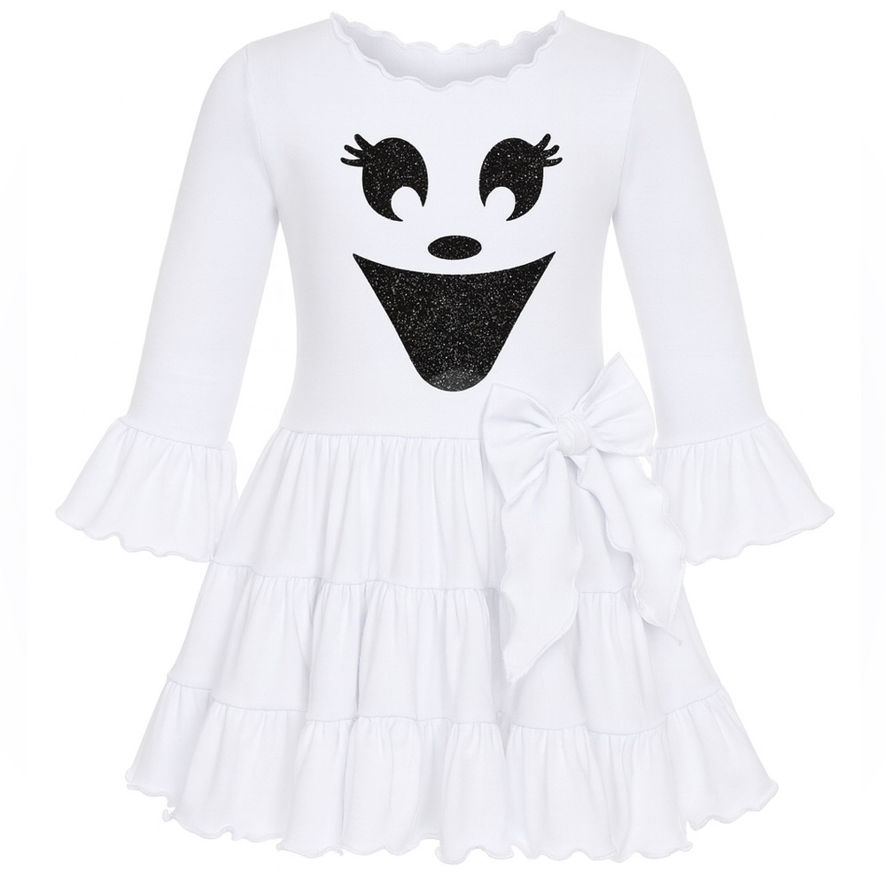 Halloween Ghost Twirl Dress For Toddlers & Little Girls Costume Dress
